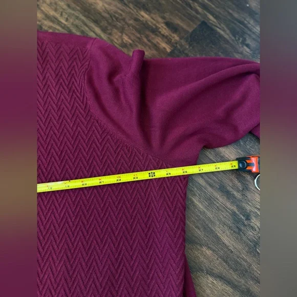 Karen Scott Core Cardigan Open Front Merlot Womens Size 2X NWT Fall Workwear - Picture 6 of 10